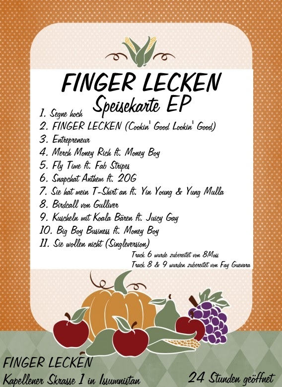 FINGER LECKEN Speisekarte EP Cover